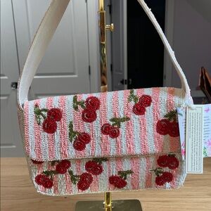 Cherry Beaded Bag NWT